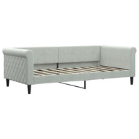 Divano Letto con Letto Estraibile-Sofa Letto-Daybed Grigio Chiaro 90x190 Velluto 756947