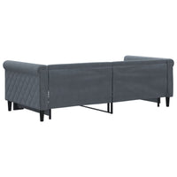 Divano Letto con Letto Estraibile-Sofa Letto-Daybed Grigio Scuro 90x190cm Velluto 783257
