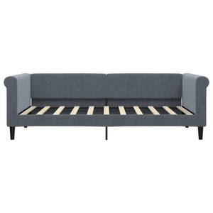 Divano Letto con Letto Estraibile-Sofa Letto-Daybed Grigio Scuro 90x190cm Velluto 783257