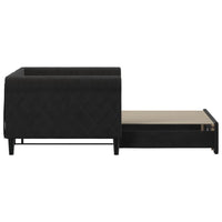 Divano Letto con Letto Estraibile Nero 90x190 cm in Velluto 3197786