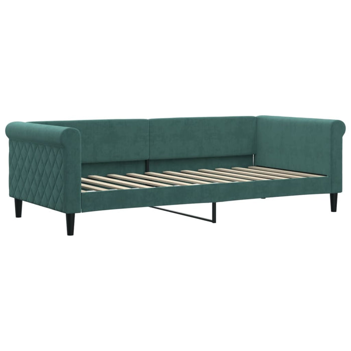 Divano Letto Estraibile Materassi Verde Scuro 90x200 Velluto 3197797