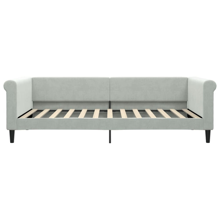 Divano Letto Estraibile Cassetti-Sofa Letto-Daybed Grigio Chiaro 100x200 Velluto 779882