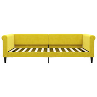 vidaXL Divano Letto Estraibile con Cassetti Giallo 100x200cm Velluto