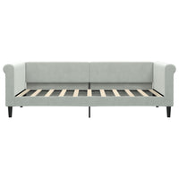 Divano Letto Estraibile Cassetti-Sofa Letto-Daybed Grigio Chiaro 90x190cm Velluto 222949