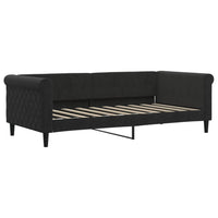 Divano Letto Estraibile con Cassetti Nero 90x190 cm in Velluto 3197834