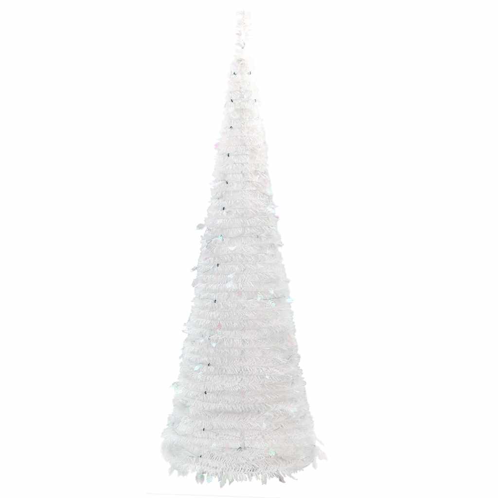 vidaXL Albero di Natale Artificiale Pop-up con 100 LED Bianco 150 cm