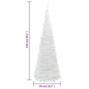 vidaXL Albero di Natale Artificiale Pop-up con 100 LED Bianco 150 cm