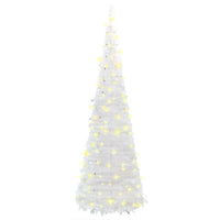 vidaXL Albero di Natale Artificiale Pop-up con 150 LED Bianco 180 cm