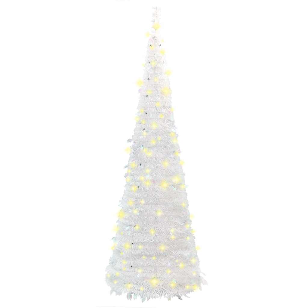 Albero di Natale Artificiale Pop-up con 200 LED Bianco 210 cm 357755