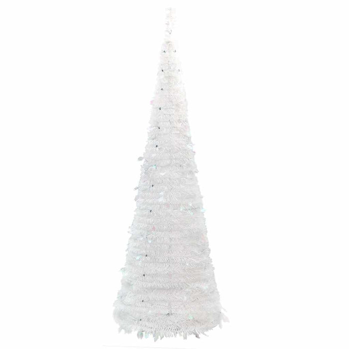 Albero di Natale Artificiale Pop-up-Albero Natalizio con 200 LED Bianco 210 cm