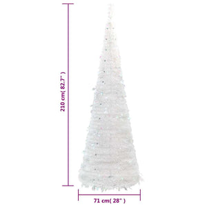 vidaXL Albero di Natale Artificiale Pop-up con 200 LED Bianco 210 cm