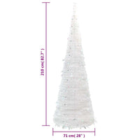 Albero di Natale Artificiale Pop-up con 200 LED Bianco 210 cm 357755