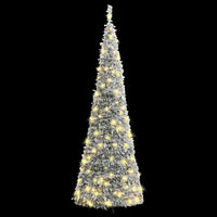 Albero di Natale Artificiale Pop-up Neve Fioccata 100 LED 150cm 357757