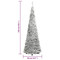vidaXL Albero di Natale Artificiale Pop-up Neve Fioccata 100 LED 150cm