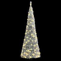 Albero di Natale Artificiale Pop-up Neve Fioccata 150 LED 180cm 357758