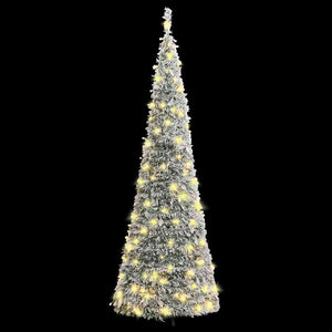 Albero di Natale Artificiale Pop-up Neve Fioccata 150 LED 180cm 357758