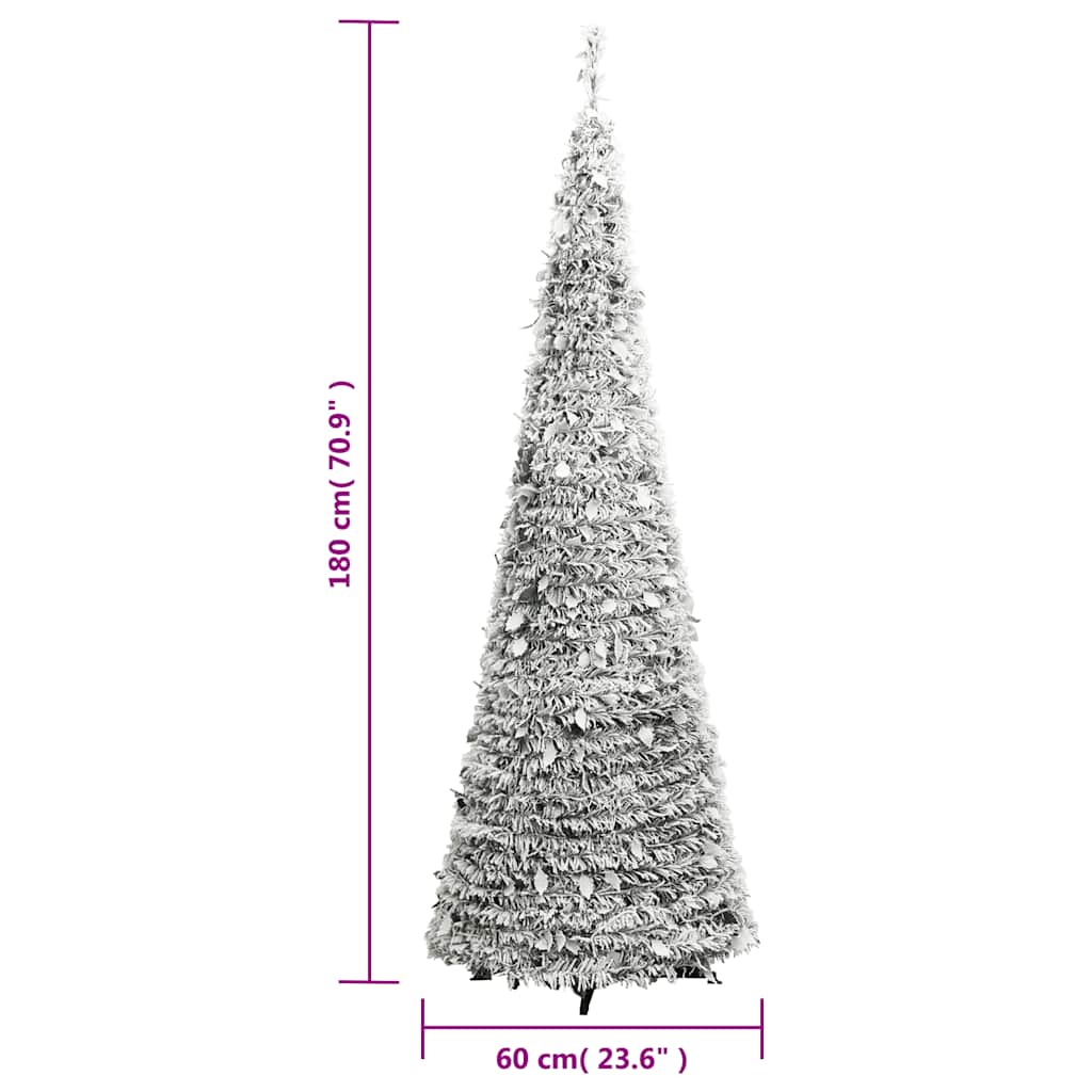 vidaXL Albero di Natale Artificiale Pop-up Neve Fioccata 150 LED 180cm