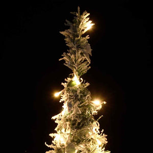 vidaXL Albero di Natale Artificiale Pop-up Neve Fioccata 200 LED 210cm