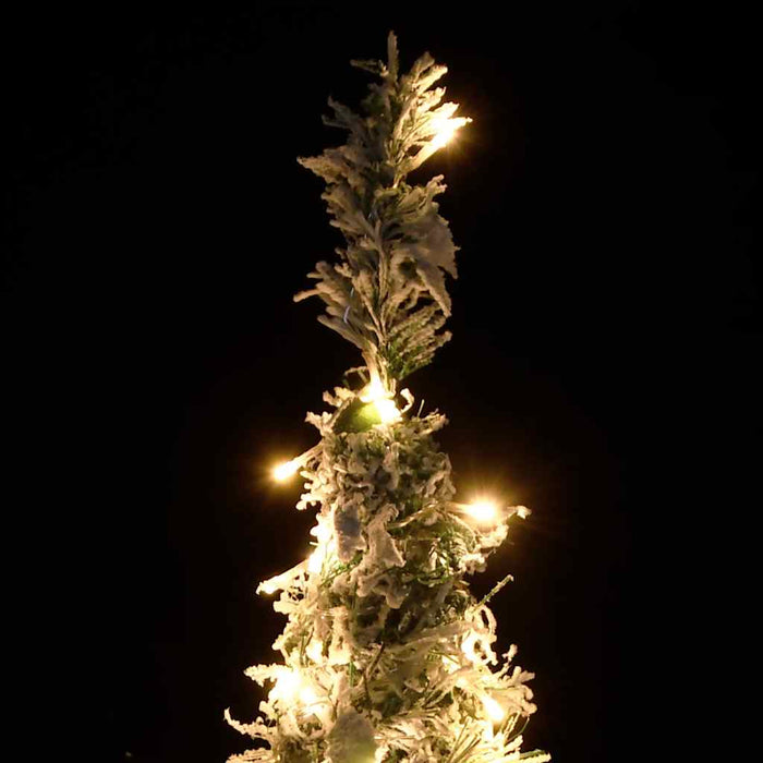 vidaXL Albero di Natale Artificiale Pop-up Neve Fioccata 200 LED 210cm