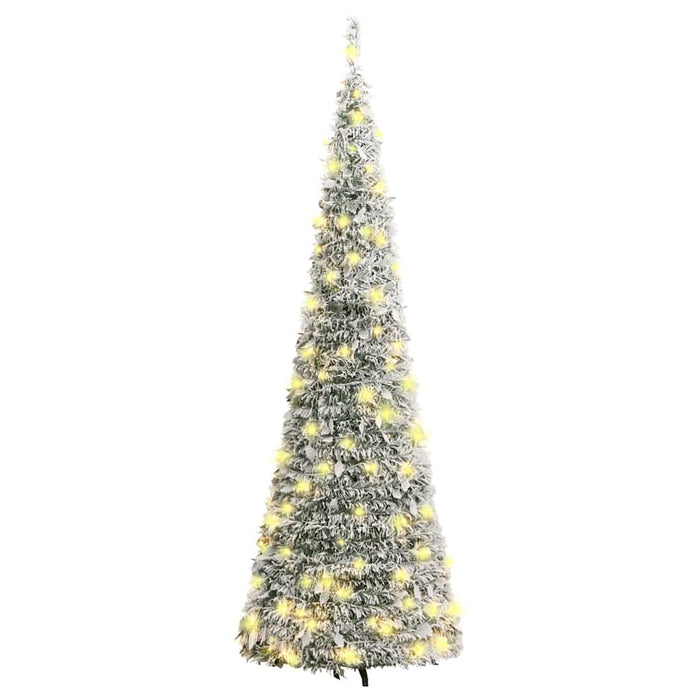 vidaXL Albero di Natale Artificiale Pop-up Neve Fioccata 200 LED 210cm