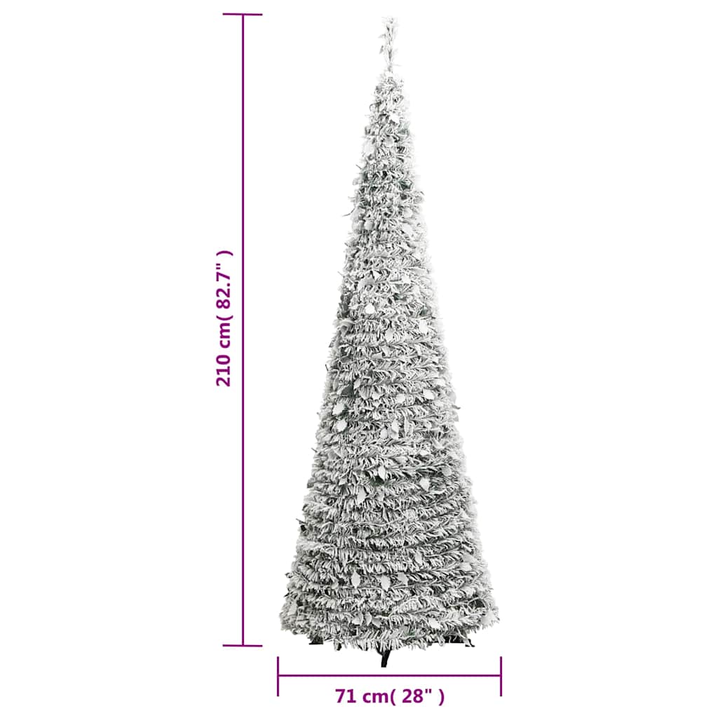 Albero di Natale Artificiale Pop-up Neve Fioccata 200 LED 210cm 357759