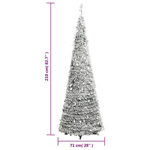 Albero di Natale Artificiale Pop-up Neve Fioccata 200 LED 210cm 357759