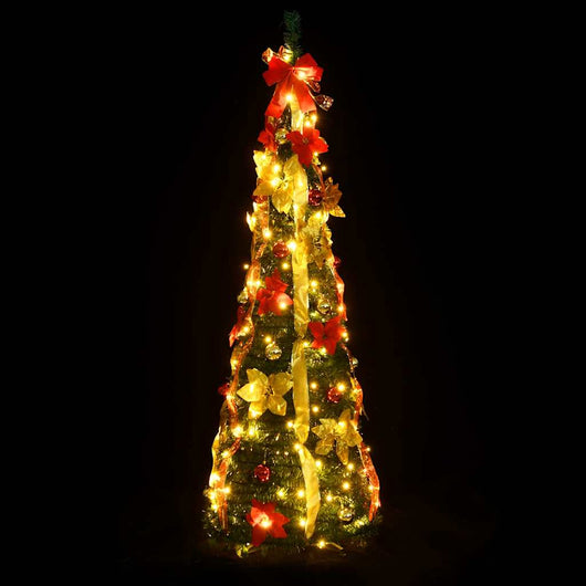 Albero di Natale Artificiale Pop-up-Albero Natalizio con 150 LED Verde 180 cm