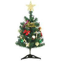 Mini Albero di Natale Artificiale con Luci 20 LED Verde 45 cm 357767