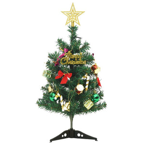 Mini Albero di Natale Artificiale con Luci 20 LED Verde 45 cm 357767