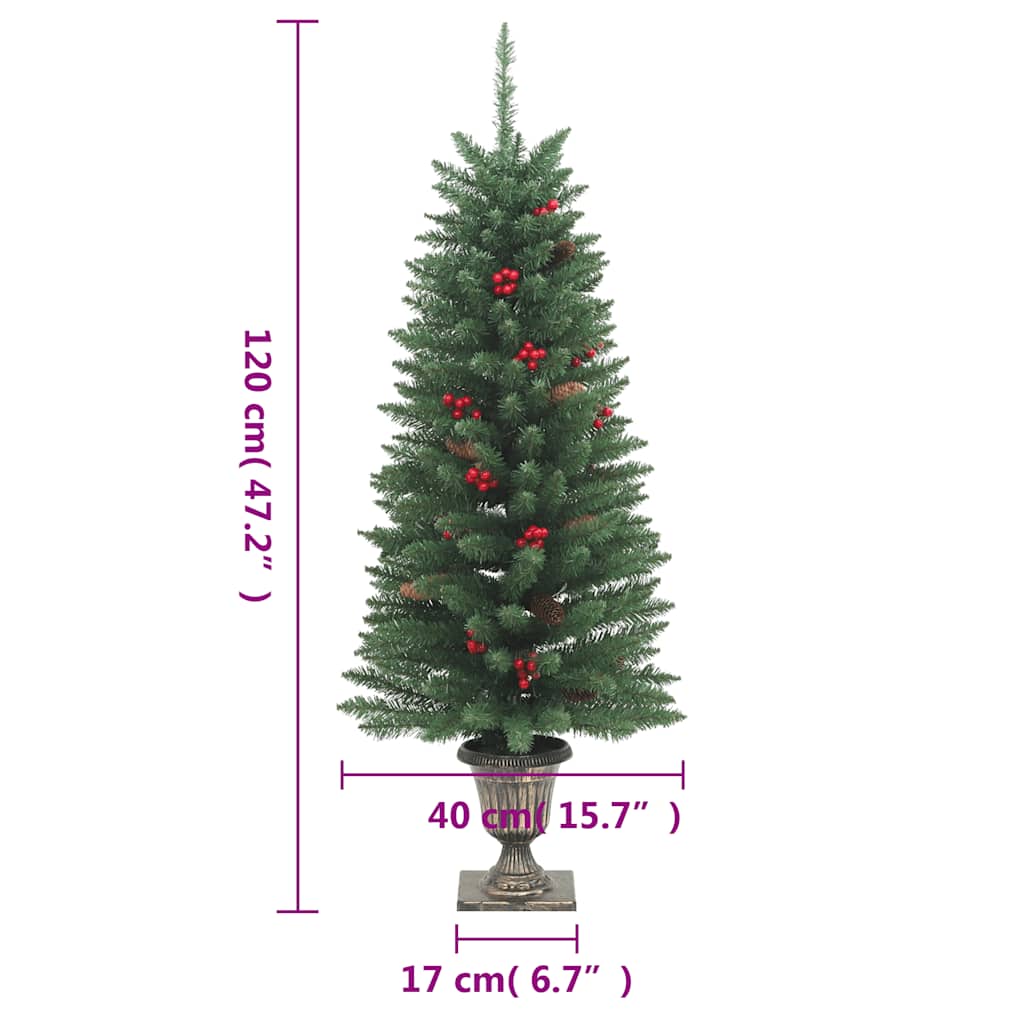 Alberi di Natale Artificiali 2 pz con 100 LED Verde 120 cm 357770