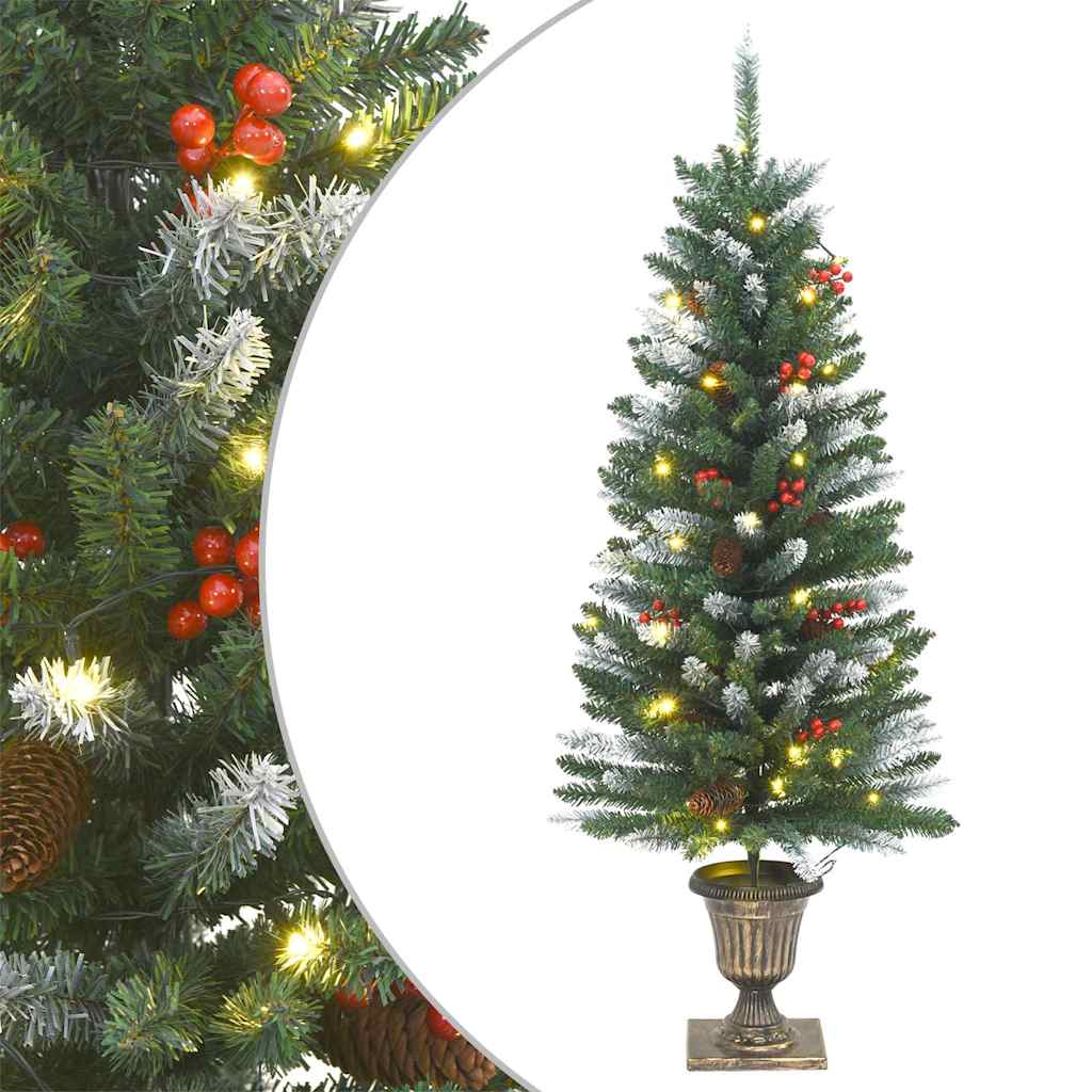 Alberi di Natale Artificiali 2 pz 100 LED Verde e Bianco 120 cm 357771