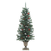 Alberi di Natale Artificiali 2 pz 100 LED Verde e Bianco 120 cm 357771