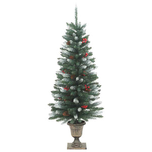 Alberi di Natale Artificiali 2 pz 100 LED Verde e Bianco 120 cm 357771