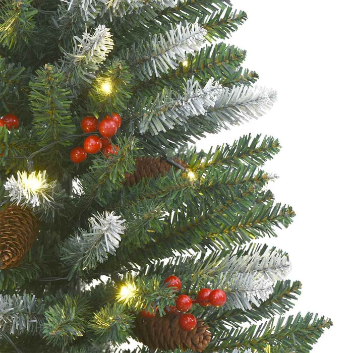 Alberi di Natale Artificiali 2 pz 100 LED Verde e Bianco 120 cm 357771