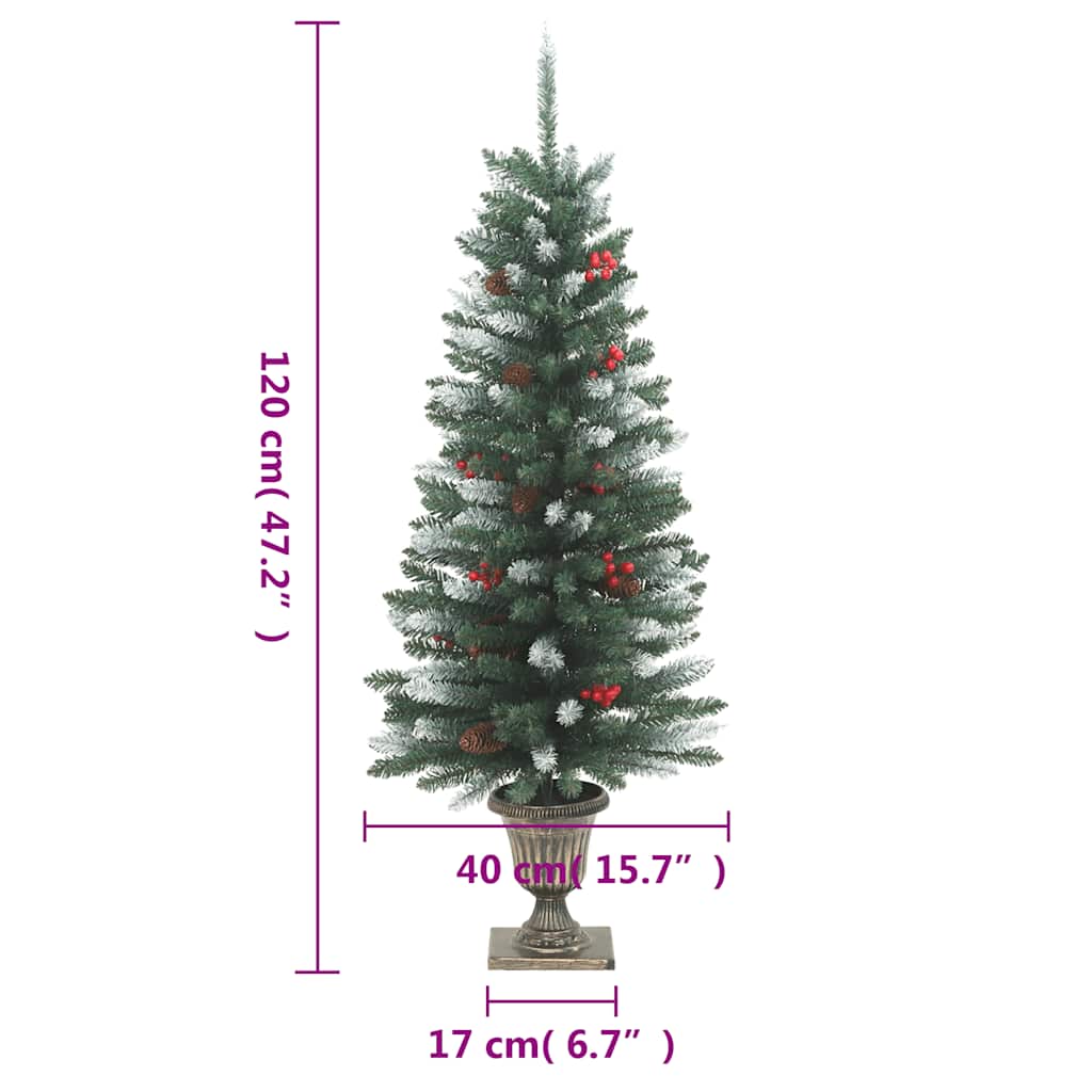 Alberi di Natale Artificiali 2 pz 100 LED Verde e Bianco 120 cm 357771