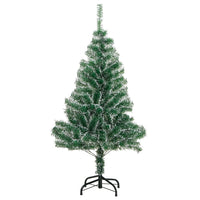 Albero di Natale Artificiale con Neve Fioccata Verde 120 cm 357772