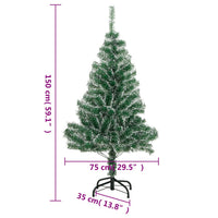 Albero di Natale Artificiale con Neve Fioccata Verde 150 cm 357773