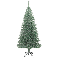 Albero di Natale Artificiale con Neve Fioccata Verde 210 cm 357775