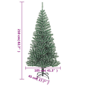 Albero di Natale Artificiale con Neve Fioccata Verde 210 cm 357775