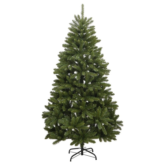 Albero di Natale Artificiale Incernierato-Albero Natalizio con Base Verde 210 cm 396836