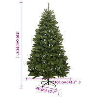 Albero di Natale Artificiale Incernierato con Base Verde 210 cm 357780