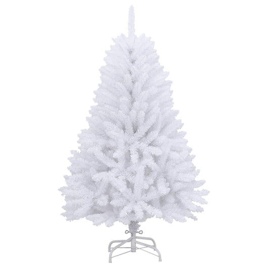 Albero di Natale Artificiale Incernierato con Base Bianco 150cm 357785