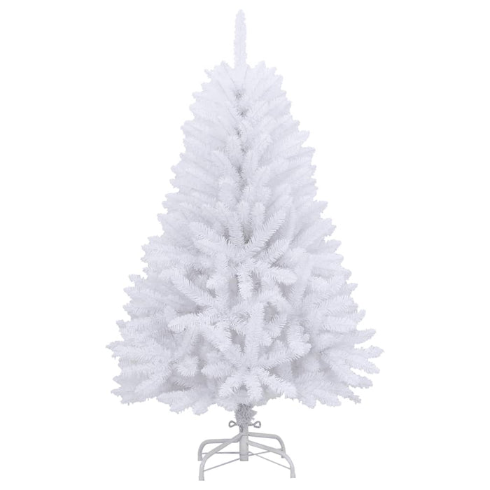 Albero di Natale Artificiale Incernierato con Base Bianco 150cm 357785