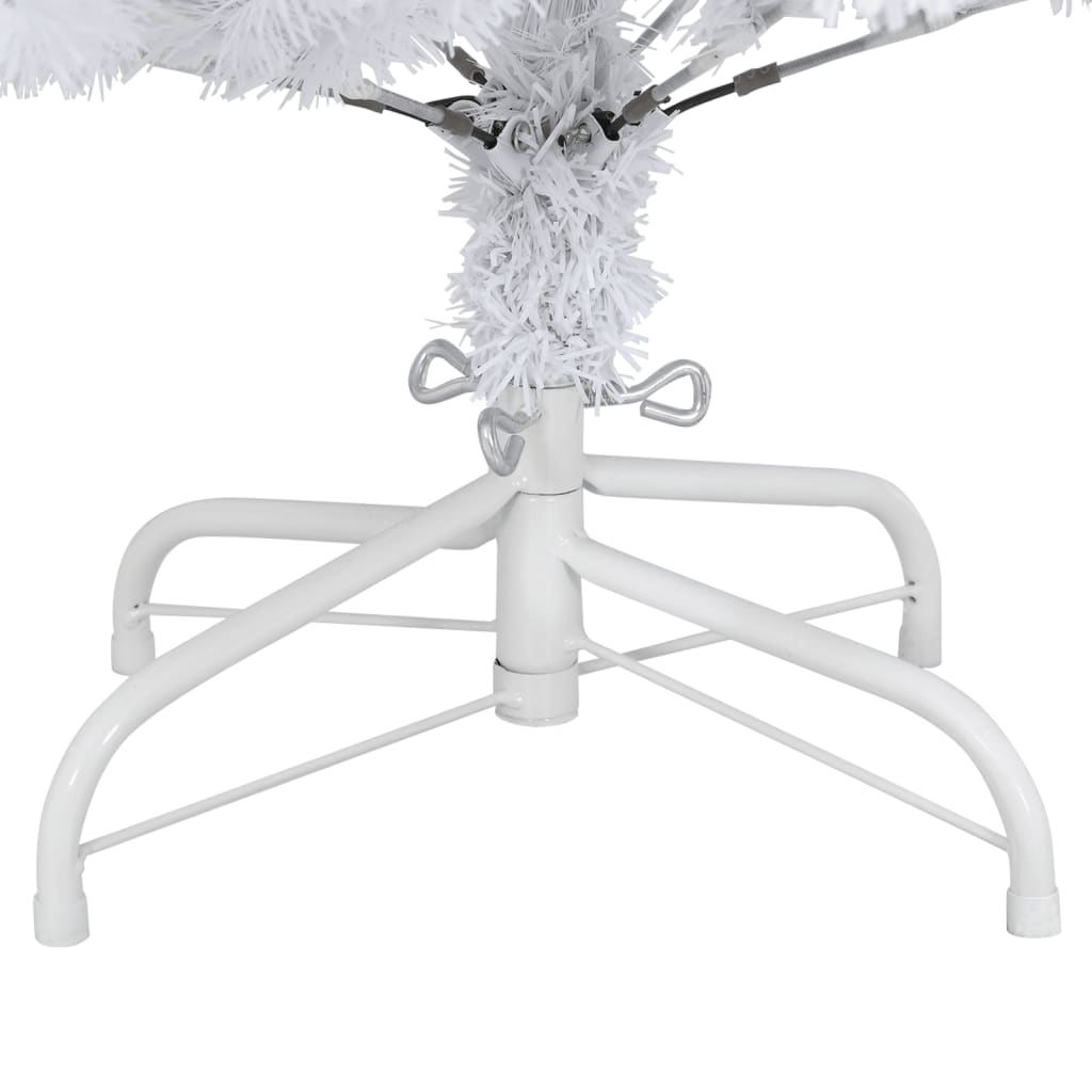 Albero di Natale Artificiale Incernierato con Base Bianco 150cm 357785