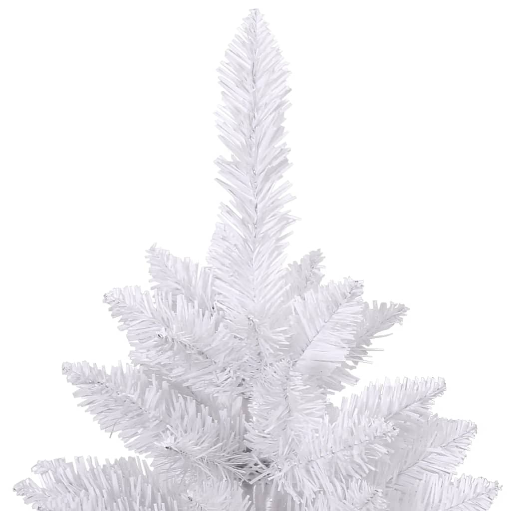 Albero di Natale Artificiale Incernierato con Base Bianco 180cm 357786