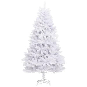 vidaXL Albero di Natale Artificiale Incernierato con Base Bianco 210cm