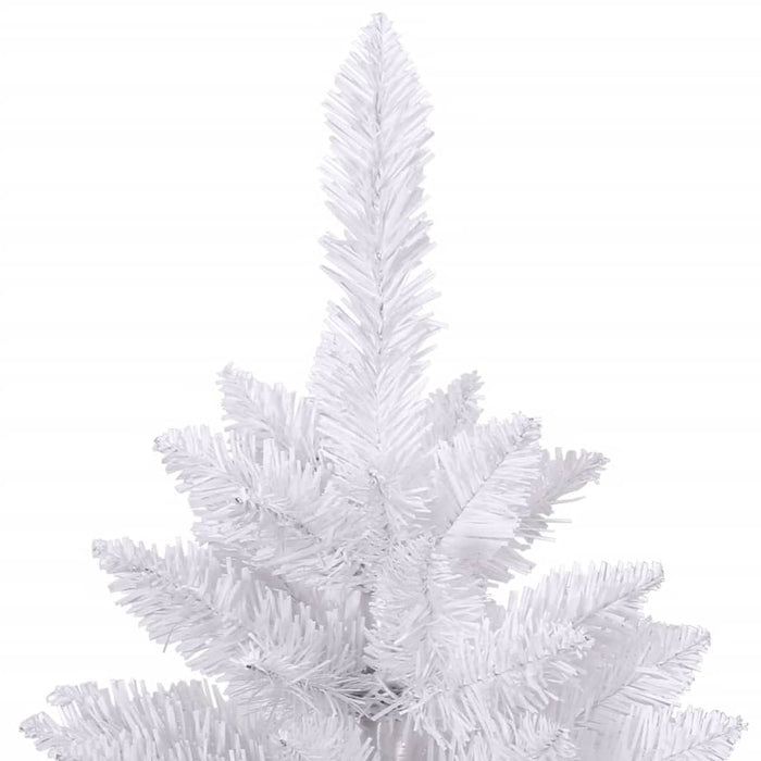 Albero di Natale Artificiale Incernierato con Base Bianco 210cm 357787