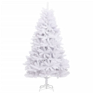 Albero di Natale Artificiale Incernierato con Base Bianco 240cm 357788