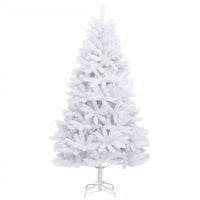 Albero di Natale Artificiale Incernierato-Albero Natalizio con Base Bianco 240cm