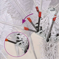 Albero di Natale Artificiale Incernierato con Base Bianco 240cm 357788